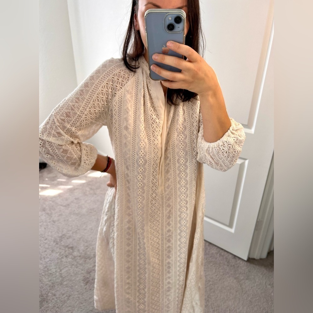 Zara Openwork Embroidery Dress - Picture 4 of 11